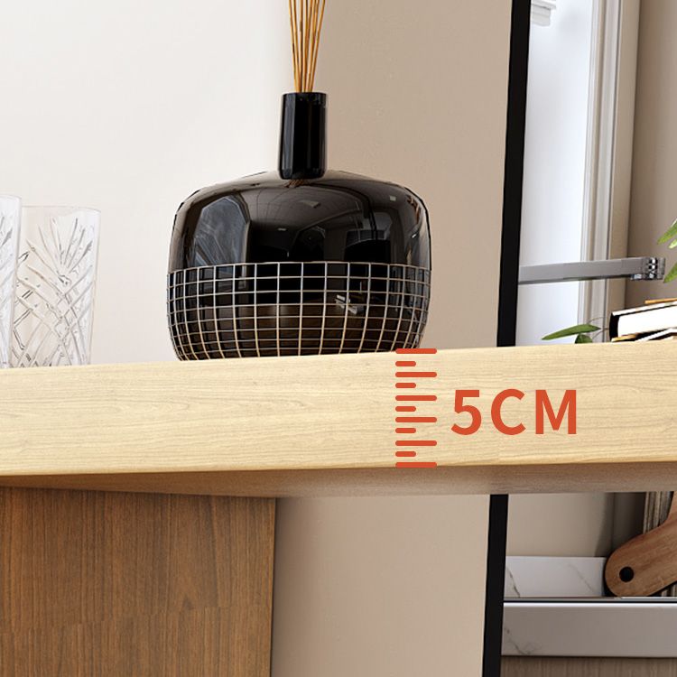 Mesa de comedor contemporánea de madera maciza, mesa de bar rectangular con base de almacenamiento