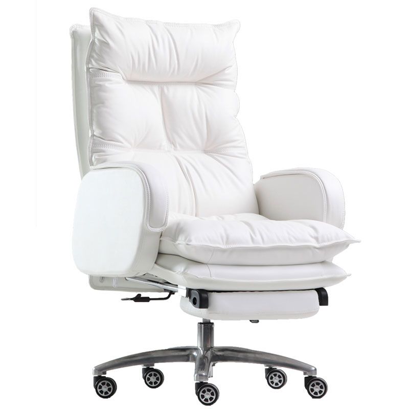 Ergonomische gestoffeerde taakstoel Moderne faux lederen arm bureau stoel