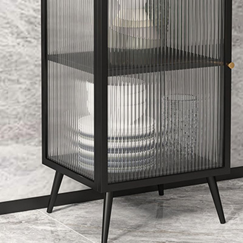 Glam Metal Sideboard a buffet Porte in vetro armadi a buffet