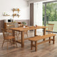 Dining Room Dinner Kitchen Table Natural Base Solid Wood Dining Table