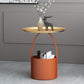 Round -Tablett Top Side Table Metall -Podest -Endtisch mit Speicher