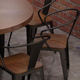 Solid Wood Dining Chairs Contemporary Arm Chairs with Metal Base Clearhalo 'Dining Chairs' 'Dining Tables & Seating' 'dining_chair' 'furn' 'furn_dining_chair' 'Furniture' 'Kitchen & Dining Furniture' 1200x1200_46115323-239d-4e1e-8d41-859b0b94b57c