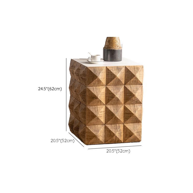 Tavolino rustico di diapositiva del soggiorno in difficoltà in legno marrone in difficoltà tavola laterale