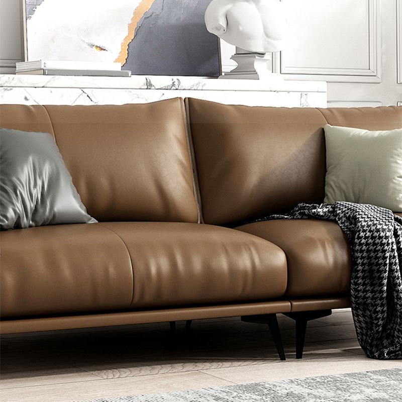 Contemporary Brown Cushions Standard Pillow Top Arm Stain Resistant Sofa Clearhalo 'furn' 'furn_sofas' 'Furniture' 'Living Room Furniture' 'Sofa' 'sofas' 1200x1200_46130b01-0136-4393-9aa3-eba9c89d63e8