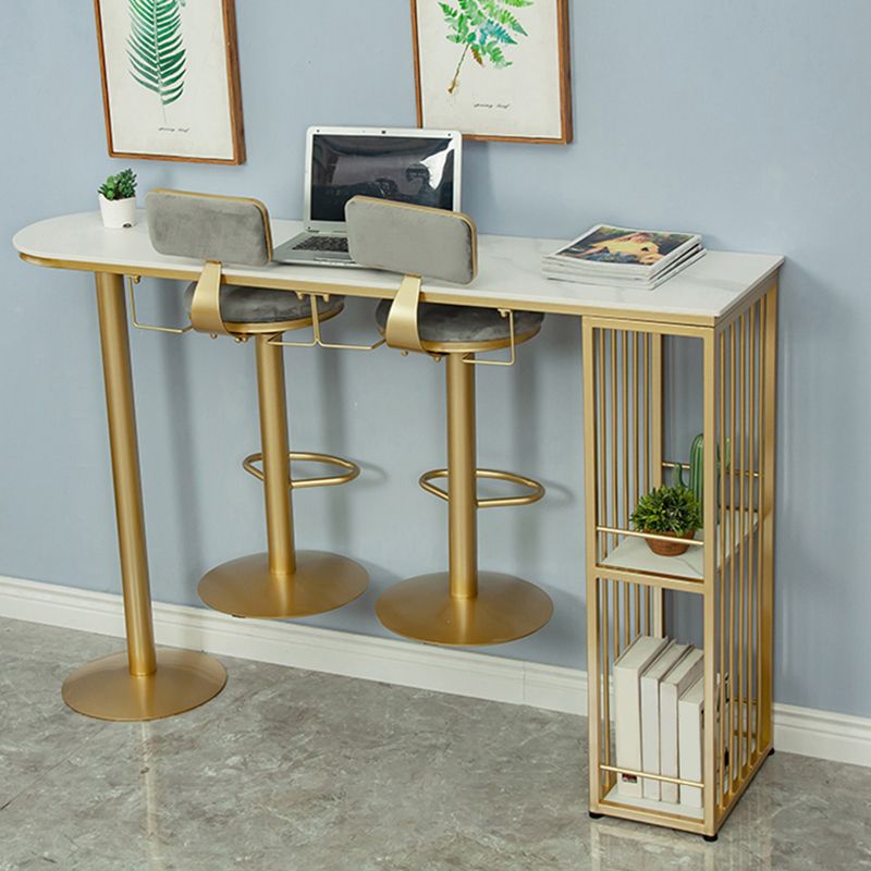 Modern Free Form Bar Dining Table Metal and Stone Bar Table for Living Room Clearhalo 'Bar Furniture' 'Bar Tables' 'bar_tables' 'furn' 'furn_bar_tables' 'Furniture' 'Kitchen & Dining Furniture' 1200x1200_4613ad3e-915a-4cf6-9d5d-ff0826bf1818
