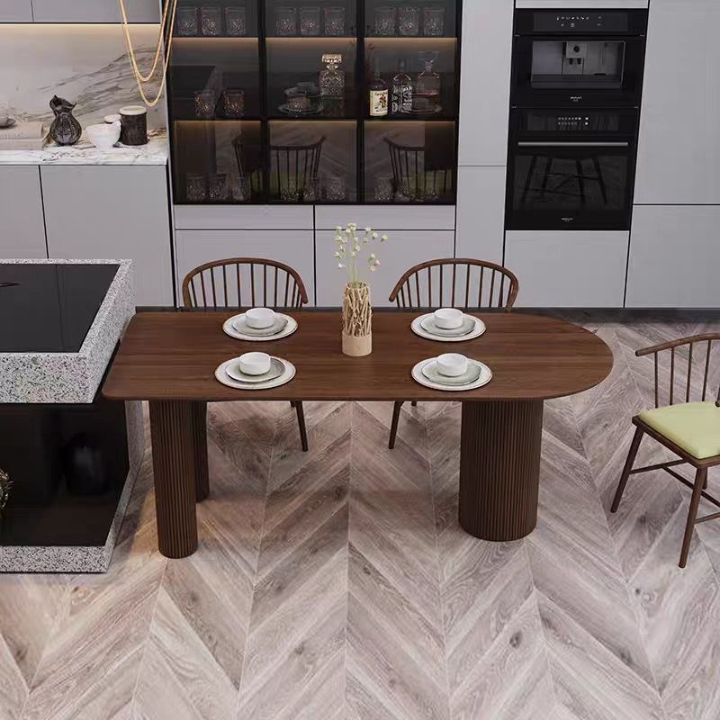 Contemporary Dining Table Pine Solid Wood Table with 3 Legs for Dining Room Clearhalo ' dining_table' 'Dining Tables & Seating' 'Dining Tables' 'Furniture' 'furniture_dining_table' 'Kitchen & Dining Furniture' 'kitchen&dining_furn' 'kitchen' 'kitchen_dining_table' 1200x1200_46166d3c-3cdd-4c84-b235-f48831a154c8