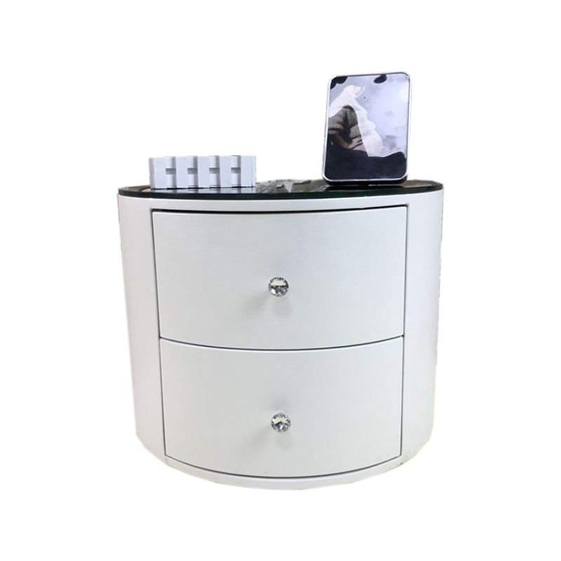 Night-tands de lit en bois faux en bois moderne avec 2 tiroirs