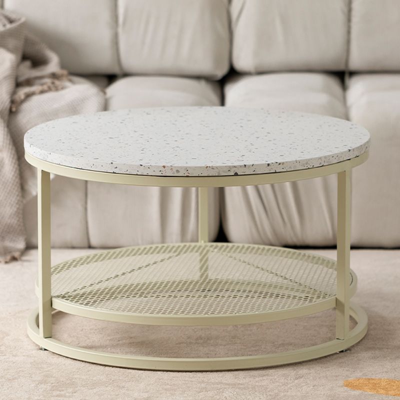 16"H Contemporary Coffee Table White Coffee Cocktail Table with Storage Clearhalo 'Coffee & Accent Tables' 'Coffee Tables' 'coffee_tables' 'furn' 'furn_coffee_tables' 'Furniture' 'Living Room Furniture' 1200x1200_46184f00-225d-469e-bab0-a6472c893e93