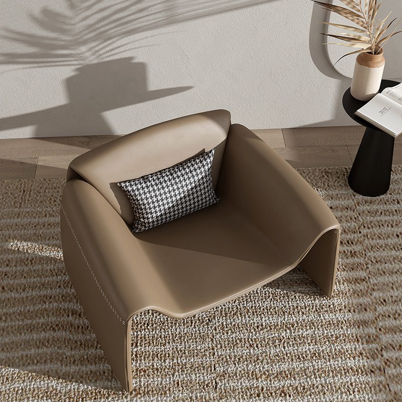 38.18" Wide Faux Leather Armchair Upholstered Pillow Back Accent Chair Clearhalo 'Accent Chairs' 'accent_chairs' 'Chairs & Seating' 'furn' 'furn_accent_chairs' 'Furniture' 'Living Room Furniture' 1200x1200_46187d31-804b-455a-ad73-a1a20a471b9f