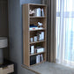 Modern Style Bookshelf Closed Back Wood Bookcase for Home Office