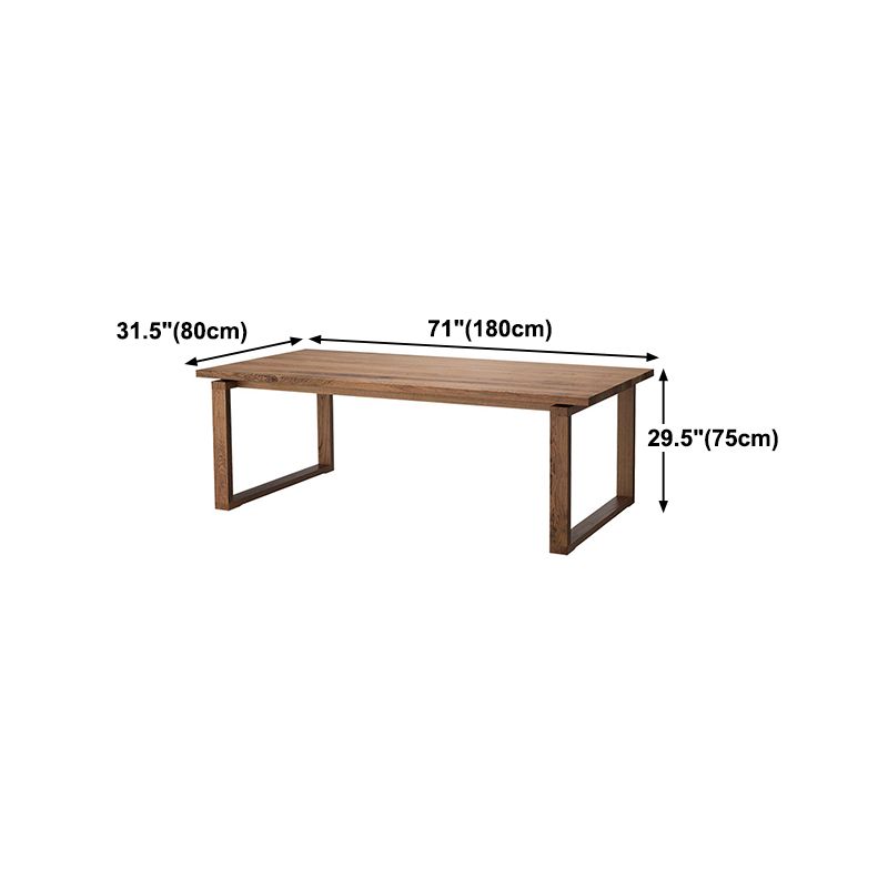 Solid Wood Top Dining Table Contemporary Rectangle Dining Table with Sled Base Clearhalo 'Dining Tables & Seating' 'Dining Tables' 'dining_table' 'furn' 'furn_dining_table' 'Furniture' 'furniture_dining_table' 'Kitchen & Dining Furniture' 'kitchen' 'kitchen_dining_table' 1200x1200_461a3196-0829-4e9c-a93e-29a61431bca3