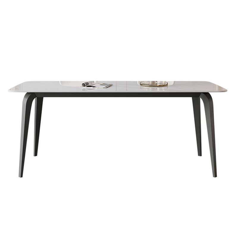 Estilo contemporáneo 1/4/5/9 Piezas Sillas de comedor Muebles de piedra rectangulares en blanco