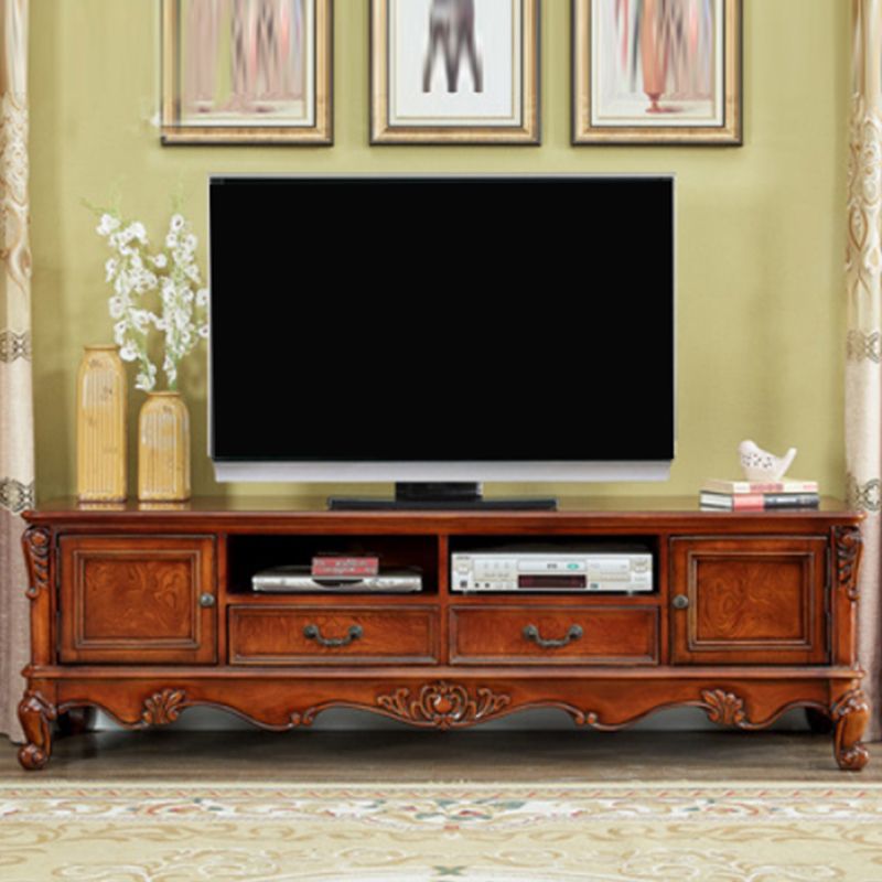 Traditional TV Stand Console Solid Wood Media Console TV Stand with Drawers Clearhalo 'furn' 'furn_tv_stands_entertainment_centers' 'Furniture' 'Living Room Furniture' 'TV Stands & Entertainment Centers' 'TV Stands & Media Storage Furniture' 'tv_stands_entertainment_centers' 1200x1200_461d705c-f85a-4076-a49a-297002002f66