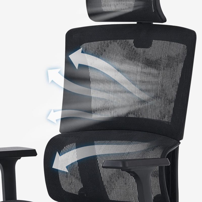 Silla de oficina de armas ajustable moderna altura de altura de altura de asiento ajustable con espalda transpirable