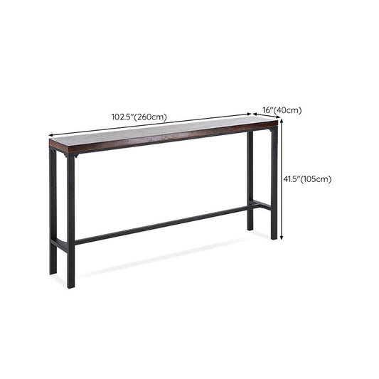 産業長方形ビストロバーテーブルダイニングルーム用のソリッドウッドバーテー​​ブル