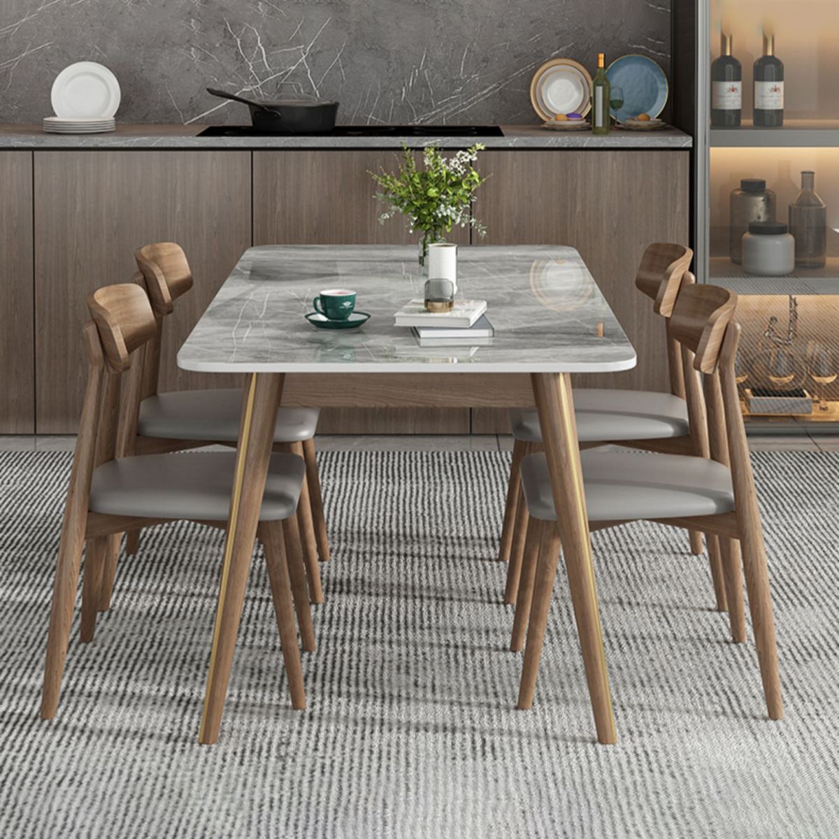 Modern Style Sintered Stone Dining Table 4 Legs Rectangular Table in Grey Clearhalo ' dining_table' 'Dining Tables & Seating' 'Dining Tables' 'furn' 'furn_dining_table' 'Furniture' 'furniture_dining_table' 'Kitchen & Dining Furniture' 'kitchen&dining_furn' 'kitchen' 'kitchen_dining_table' 1200x1200_46203cd2-5092-47ee-be57-f625256c525d