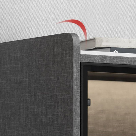 Rettangolo di archiviazione credenza mobile da cucina moderna con cassetti e porte senza lampada