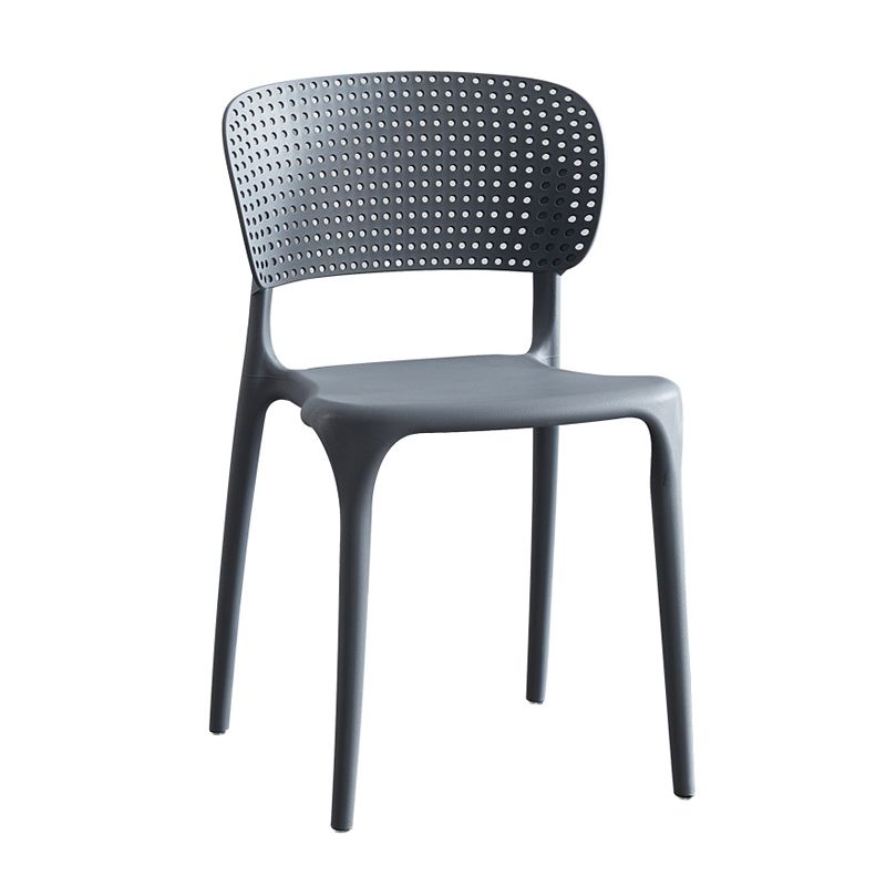 Stackable Plastic Dining Side Chairs Open Back Armless Dining Chairs (Set of 4) Clearhalo ' kitchen&dining_furn' 'Dining Chairs' 'Dining Tables & Seating' 'dining_chair' 'furn' 'furn_dining_chair' 'Furniture' 'furniture_dining_chair' 'Kitchen & Dining Furniture' 'kitchen' 1200x1200_462341bf-f660-41ce-b49b-90e9ccb885ad