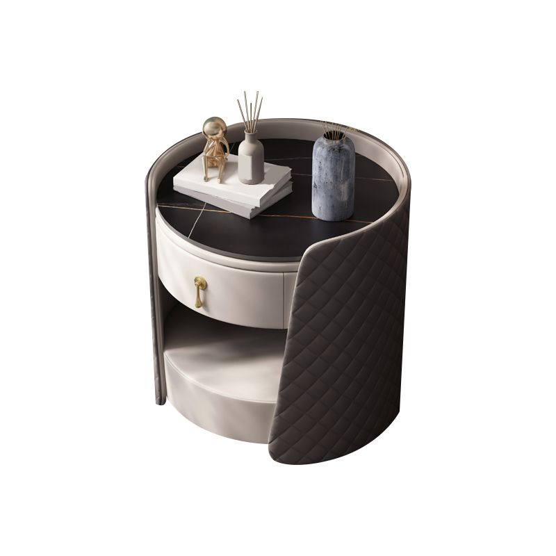 1 - Cassetto di accento contemporaneo comodino antico comodino da letto di stoccaggio aperto