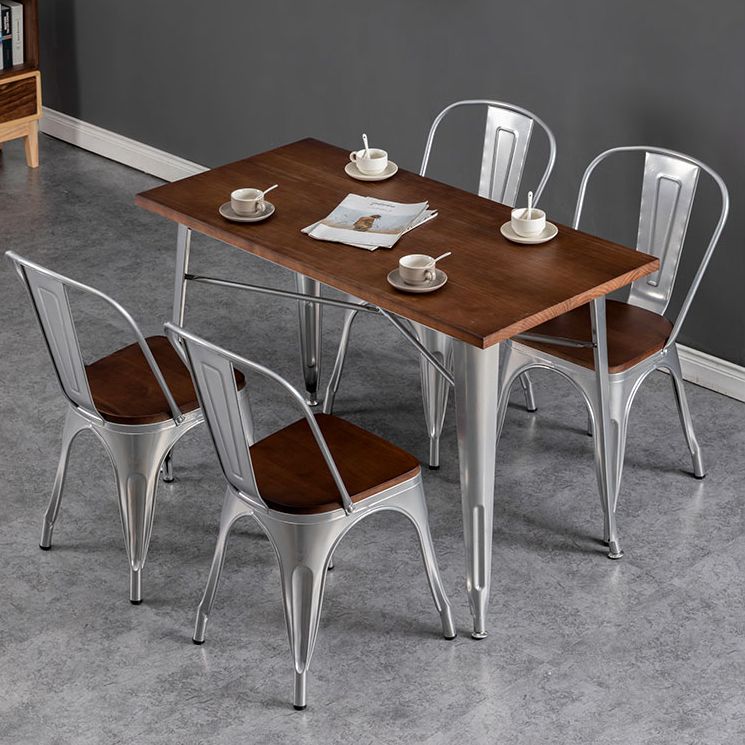 Industrial Style Solid Wood Top Dining Table Brown Table with Metal Base for Dinning Room Clearhalo ' dining_table' 'Dining Tables & Seating' 'Dining Tables' 'furn' 'furn_dining_table' 'Furniture' 'furniture_dining_table' 'Kitchen & Dining Furniture' 'kitchen&dining_furn' 'kitchen' 'kitchen_dining_table' 1200x1200_4624ed03-4e59-40ee-99d6-4d5915435011
