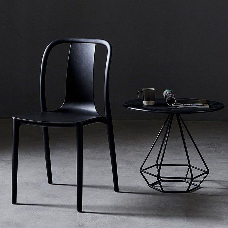 Contemporary Chairs Dining Slat Back Armless Chairs with Plastic Legs Clearhalo 'Dining Chairs' 'Dining Tables & Seating' 'dining_chair' 'Furniture' 'furniture_dining_chair' 'Kitchen & Dining Furniture' 1200x1200_46274ffd-3dd5-4a5d-ac24-9b2a675a80b7