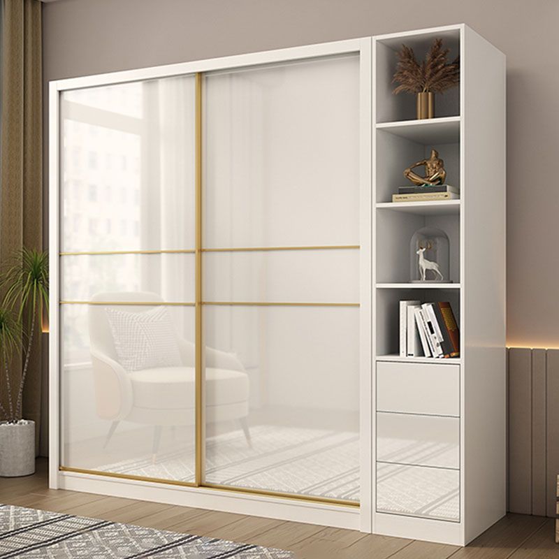 Armadietto in legno fabbricato con mobile in magazzino bianco lucido contemporaneo per la casa