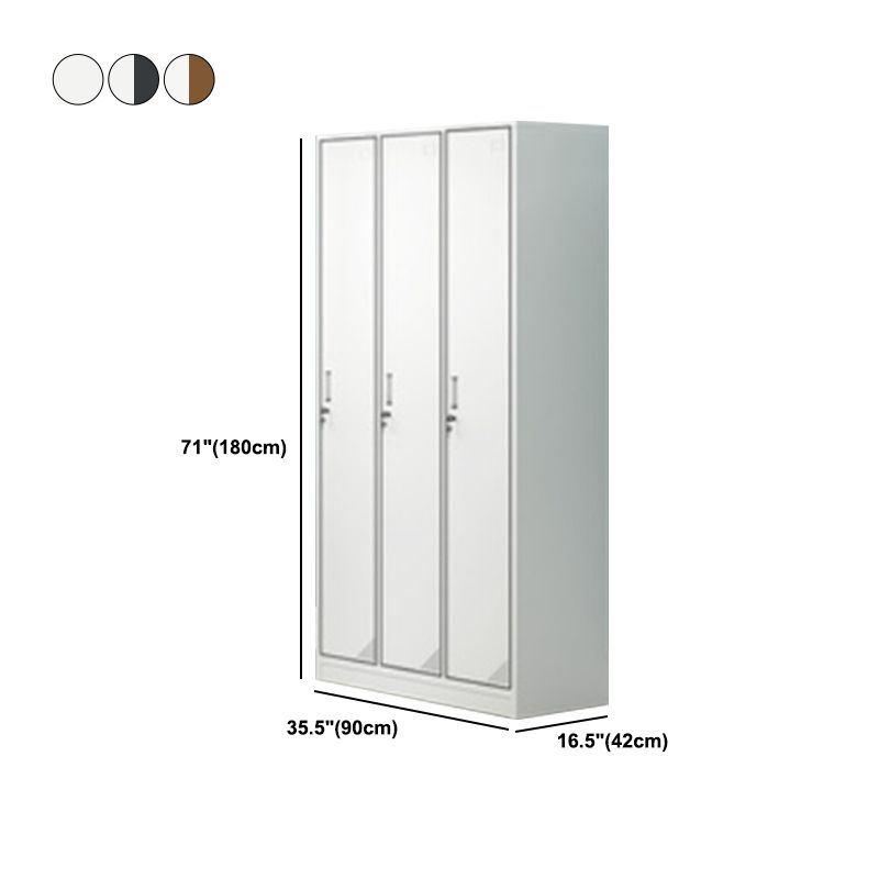 Contemporary Steel Storage Cabinet Hinged Wardrobe Armoire for Home Clearhalo 'Armoires & Wardrobes' 'armoires_wardrobes' 'Bedroom Furniture' 'furn' 'furn_armoires_wardrobes' 'Furniture' 1200x1200_462966df-39d0-4331-b2b9-fcf4e0b58c68