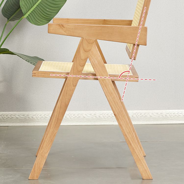 Silla de comedor de ratán moderna muebles laterales de comedor abiertos en acabado mate para brasserie