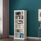 Modern Style Closed Back Bookshelf Standard Wooden Bookcase in White