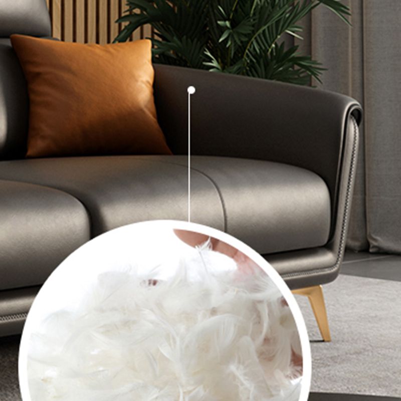 リビングルームソファのための現代の黒い縫製枕の傾斜した腕