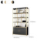 Glam Open Back Shelf Bookcase Metal Book Shelf for Home Office Clearhalo 'Bookcases' 'furn' 'furn_bookcases' 'Furniture' 'Office Furniture' 1200x1200_462bea8b-f652-43d6-8654-8de746bd9e6f