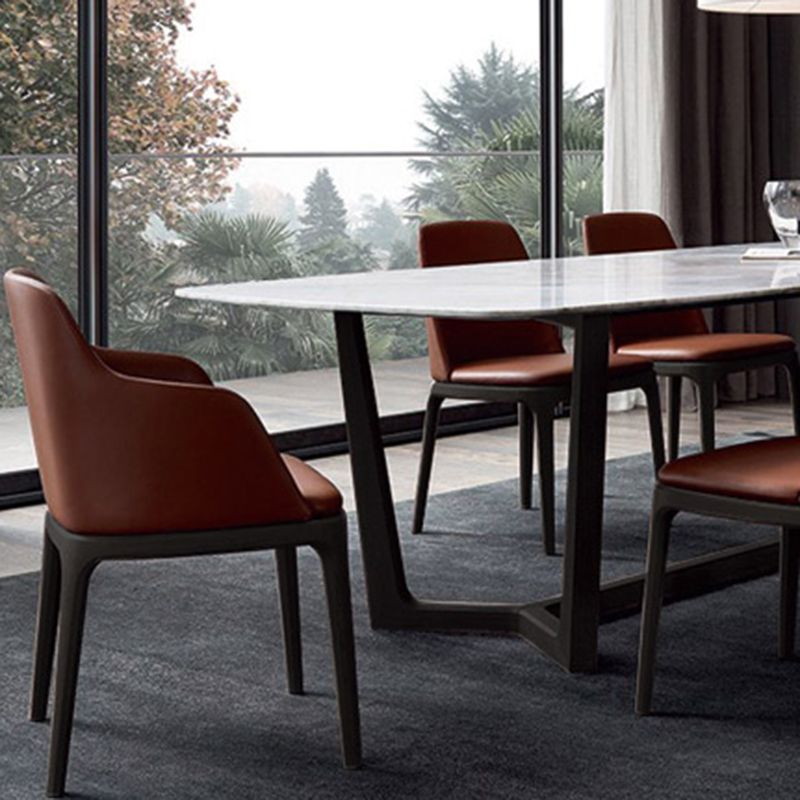 Brown and Black Contemporary Upholstered Dining and Accent Chairs Clearhalo 'Dining Chairs' 'Dining Tables & Seating' 'dining_chair' 'furn' 'furn_dining_chair' 'Furniture' 'Kitchen & Dining Furniture' 1200x1200_462c7d2b-9e14-4fe4-a228-8dec6f42504e