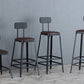 Industrial Armless Counter Stool Iron Cafe Bar Stool with Leather Cushion Clearhalo 'Bar Furniture' 'Bar Stools' 'bar_stools' 'furn' 'furn_bar_stools' 'Furniture' 'furniture_bar_stools' 'Kitchen & Dining Furniture' 1200x1200_462f66ee-6b7b-42cd-87a4-242724fc4839