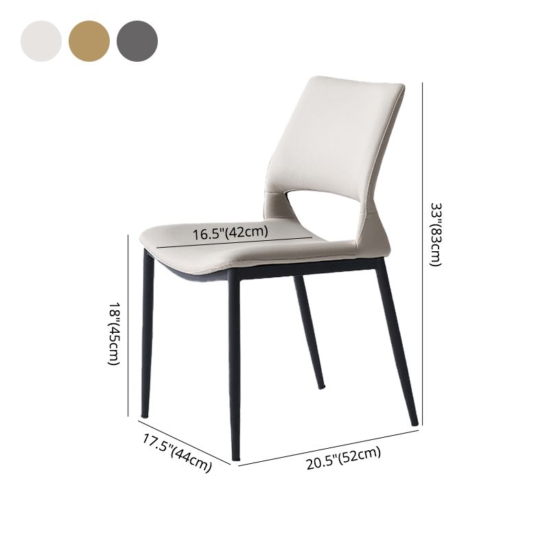 Minimalist Open Back Dining Side Chairs Leather Dining Side Chair for Home Clearhalo ' kitchen&dining_furn' 'Dining Chairs' 'Dining Tables & Seating' 'dining_chair' 'furn' 'furn_dining_chair' 'Furniture' 'furniture_dining_chair' 'Kitchen & Dining Furniture' 'kitchen' 1200x1200_462f7464-b873-42df-bcab-7e3a34d49a47