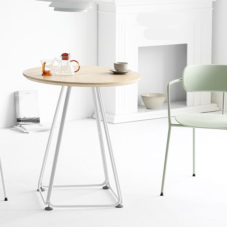 Modern Round Dining Table Wooden Dining Table with Metal Base for Kitchen Clearhalo 'Bar Furniture' 'Bar Tables' 'bar_tables' 'Dining Tables & Seating' 'Dining Tables' 'dining_table' 'furn' 'furn_bar_tables' 'Furniture' 'furniture_dining_table' 'Kitchen & Dining Furniture' 'kitchen' 'kitchen_dining_table' 1200x1200_462f9b3f-aeb5-43b8-8b8f-9dff48ec3ccb