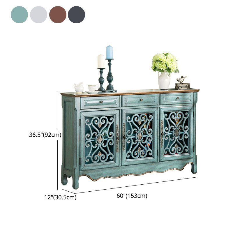Glam Style Server Solid Wood Sideboard with Door for Dining Room Clearhalo 'buffet_sideboard' 'Buffets & Sideboards' 'furn' 'furn_buffet_sideboard' 'Furniture' 'Kitchen & Dining Furniture' 1200x1200_462f9df4-d58f-41f0-ade8-2665f32c02c9