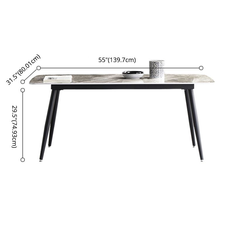 Minimalist Style Dining Table Set with Rectangle Shape Table and Upholstered Chairs Clearhalo 'Dining Room Sets' 'Dining Tables & Seating' 'dining_room_set' 'furn' 'furn_dining_room_set' 'Furniture' 'furniture_dining_room_set' 'Kitchen & Dining Furniture' 'kitchen&dining_furn' 'kitchen' 1200x1200_4630397a-9ba5-430a-b876-98b9ee05b946