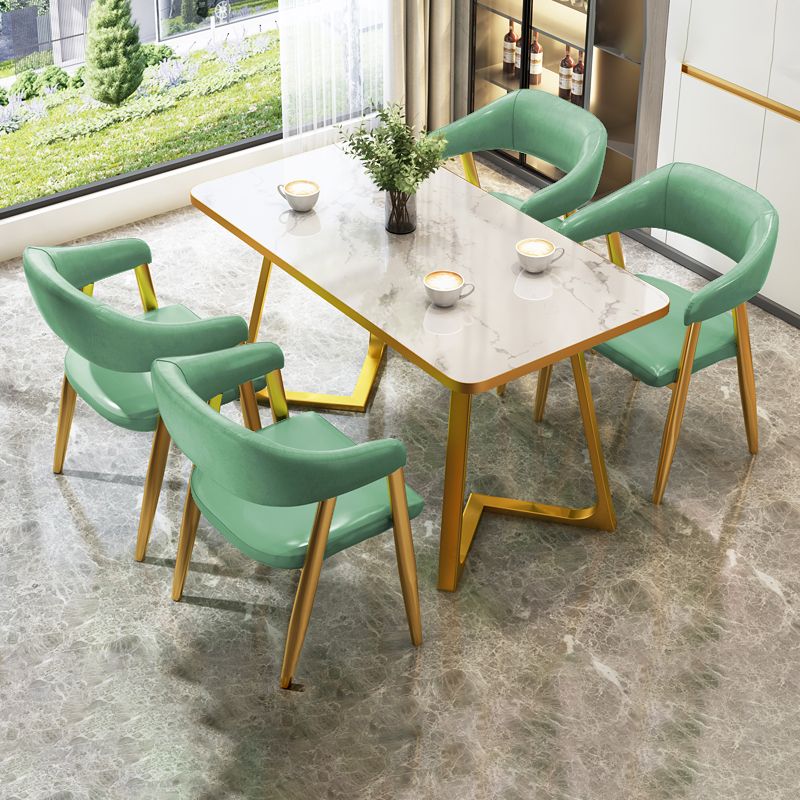 Glam 1/2/5 Pieces Dining Set Stone Geometry Wood Dining Table for Dining Room Clearhalo 'Dining Room Sets' 'Dining Tables & Seating' 'dining_room_set' 'furn' 'furn_dining_room_set' 'Furniture' 'furniture_dining_room_set' 'Kitchen & Dining Furniture' 'kitchen&dining_furn' 'kitchen' 1200x1200_4630f583-f33c-4f90-950d-f46726cd99ae