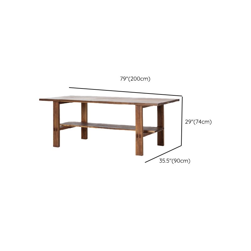 Solid Wood Rectangular Writing Desk Living Room Office Desk,29.1" H Clearhalo 'furn' 'furn_office_desk' 'Furniture' 'Office Desks' 'Office Furniture' 'office_desk' 1200x1200_4631b28c-556c-44d3-86a4-91eb7b206686