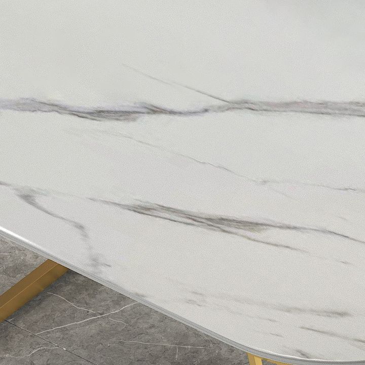 Metal Contemporary Rectangle Dining Table Sintered Stone Table for Kitchen and Dining Room Clearhalo ' dining_table' 'Dining Tables & Seating' 'Dining Tables' 'furn' 'furn_dining_table' 'Furniture' 'furniture_dining_table' 'Kitchen & Dining Furniture' 'kitchen&dining_furn' 'kitchen' 'kitchen_dining_table' 1200x1200_46343e67-d2d2-492f-a329-a4ce5d50a7c0