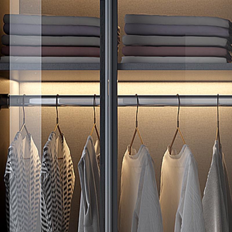 White Modern Armoire Engineered Wood Grand Wardrobe with Drawers and Hanging Rod Clearhalo 'Armoires & Wardrobes' 'armoires_wardrobes' 'Bedroom Furniture' 'furn' 'furn_armoires_wardrobes' 'Furniture' 1200x1200_46353c98-7a4b-4184-9cf0-5d7508a01062