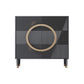 Black Birch Solid Wood Sideboard Buffet Glam Buffet Table with Drawers