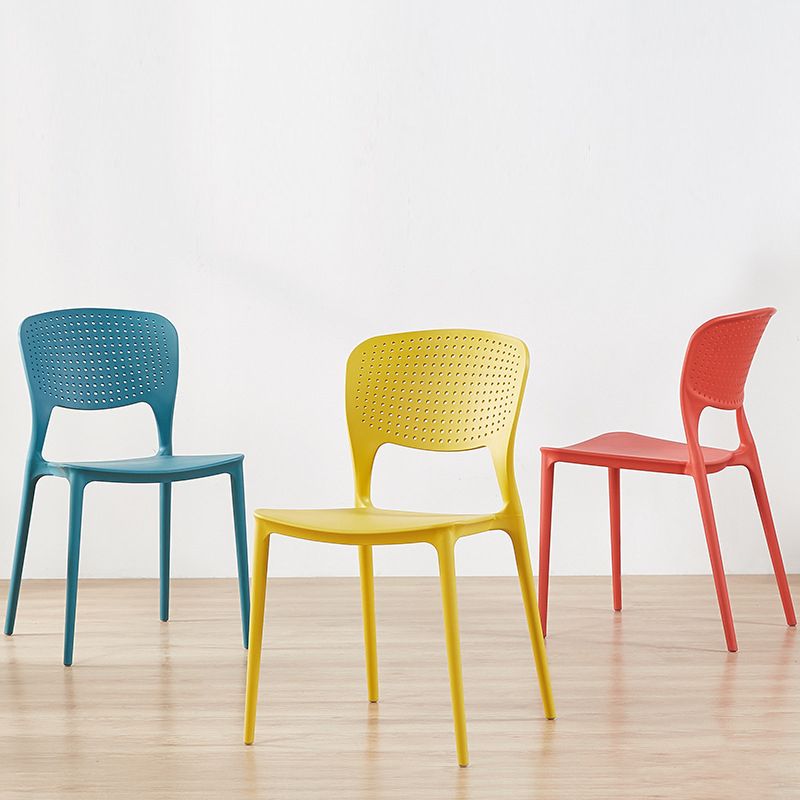 Contemporary Open Back Chairs Dining Armless Stackable Plastic Side Chair Clearhalo ' kitchen&dining_furn' 'Dining Chairs' 'Dining Tables & Seating' 'dining_chair' 'furn' 'furn_dining_chair' 'Furniture' 'furniture_dining_chair' 'Kitchen & Dining Furniture' 'kitchen' 1200x1200_463a13a6-f885-48ab-8fe0-4b9dc204c944