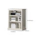 Modern Style Closed Back Bookshelf Standard Wooden Bookcase in White