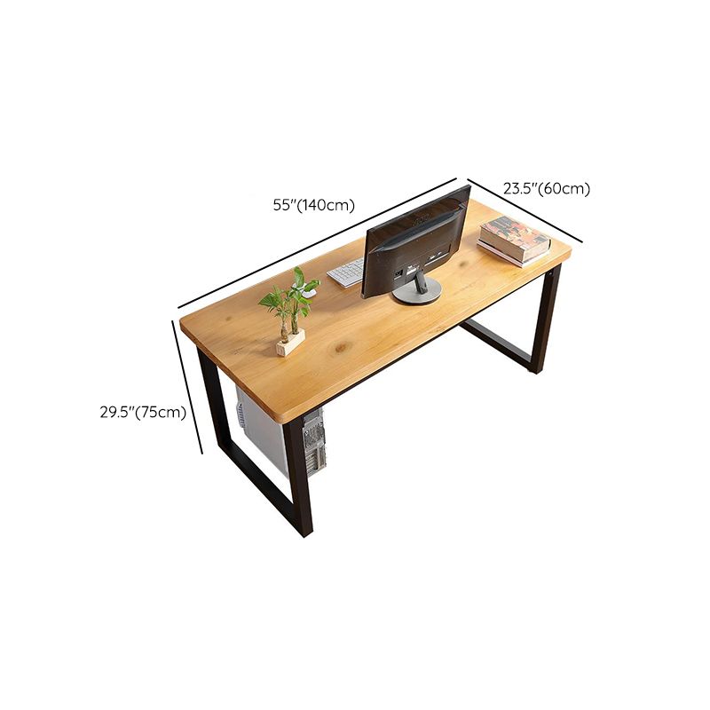 Solid Wood Rectangular Office Desk Sled Base 29.53-inch Tall Writing Desk Clearhalo 'furn' 'furn_office_desk' 'Furniture' 'Office Desks' 'Office Furniture' 'office_desk' 1200x1200_463bee4a-6bc8-41de-b778-72da206c091c