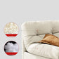 Scandinavian Sofa Bed, Fiber Armless Tufted Back Sleeper Sofa
