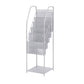 Contemporary Metal Ladder Bookshelf Closed Back Vertical Bookcase for Office