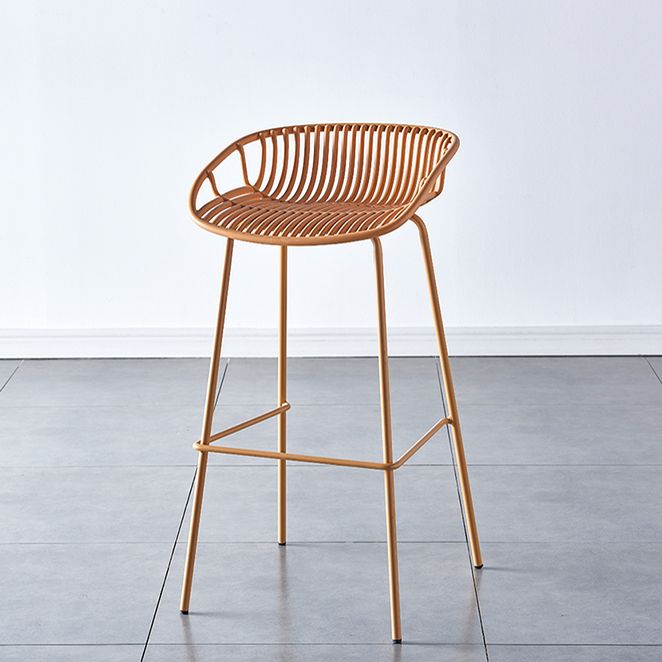 Industrial Backrest Armless Counter Stool Metal Cafe Bar Stool with 4 Legs Clearhalo 'Bar Furniture' 'Bar Stools' 'bar_stools' 'furn' 'furn_bar_stools' 'Furniture' 'Kitchen & Dining Furniture' 1200x1200_463d0c77-18e2-47f3-8c8b-1c212fd24074