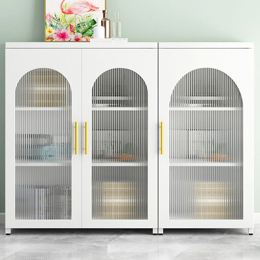 Modern Steel Bookcase, Glass Door Closed Back Bookshelf for Any Room