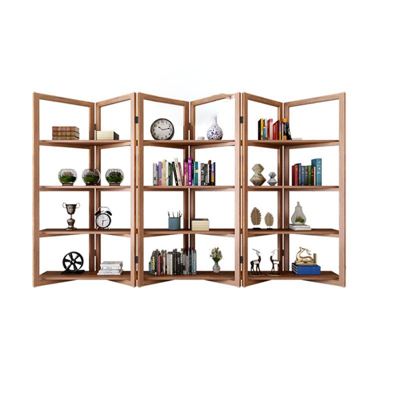 Open Back Folding Bookshelf Wood Contemporary Bookcase for Home Clearhalo 'Bookcases' 'furn' 'furn_bookcases' 'Furniture' 'Office Furniture' 1200x1200_463f2bcd-988a-4499-a9d6-1cee497b3151